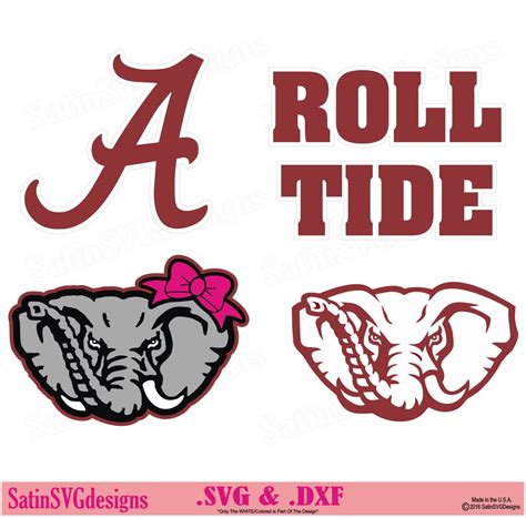 Alabama Elephant Roll Tide Design Kit Files Use Your Silhouette Studio ...