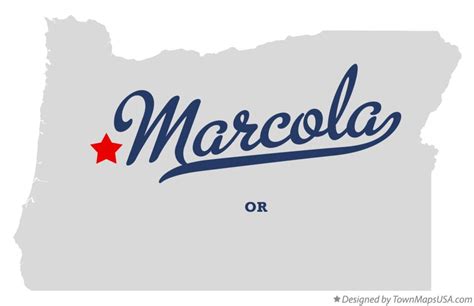 Map of Marcola, OR, Oregon