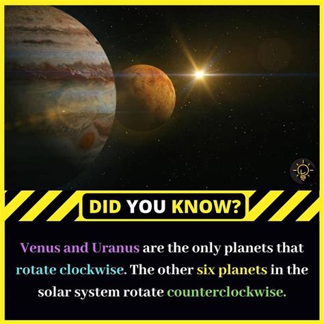 Did You Know? Venus and Uranus Rotate Clockwise