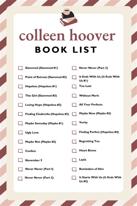 Get a fully updated list of Colleen Hoover books ranked in order ( a ...