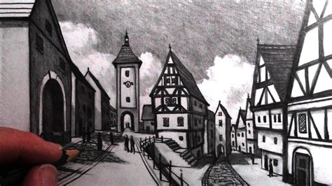 How to Draw Old Buildings in Perspective: Medieval Rothenburg