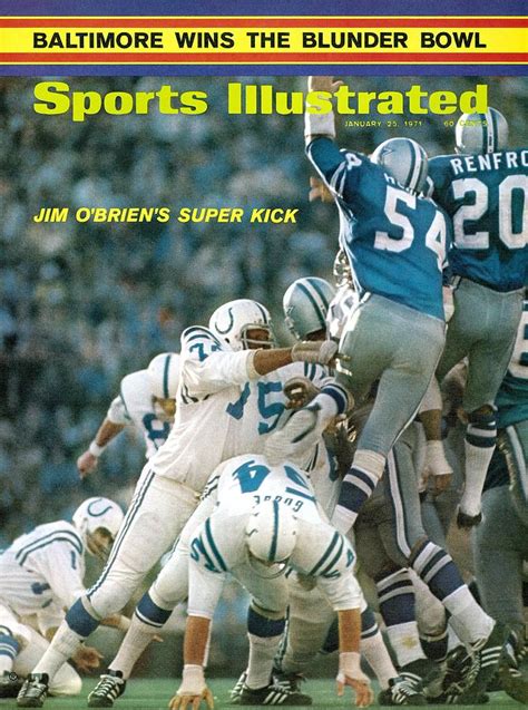 Baltimore Colts Jim Obrien, Super Bowl V Sports Illustrated Cover ...