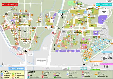 a map of the campus with many locations to go and where you can find them