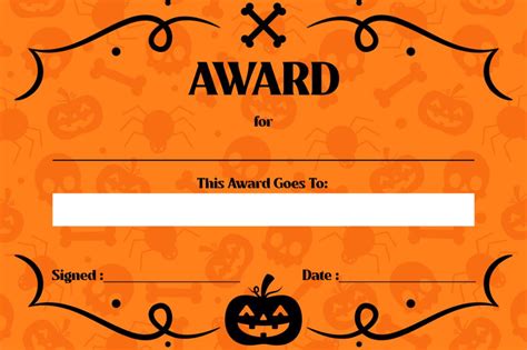 7 Best Free Printable Halloween Awards – Printablee for Best Costume ...