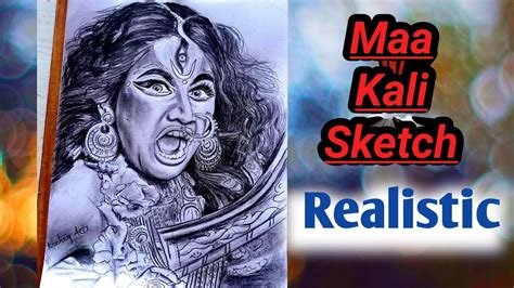 How To Draw Maa Kali Face With Pencil /maa kali drawing easy / kali maa ...