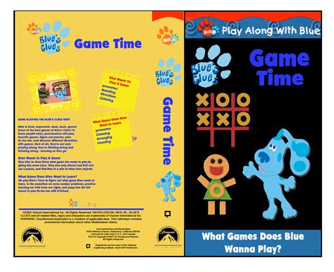 Blue's Clues Game Time Homemade VHS Cover by PandaFan1999 on DeviantArt