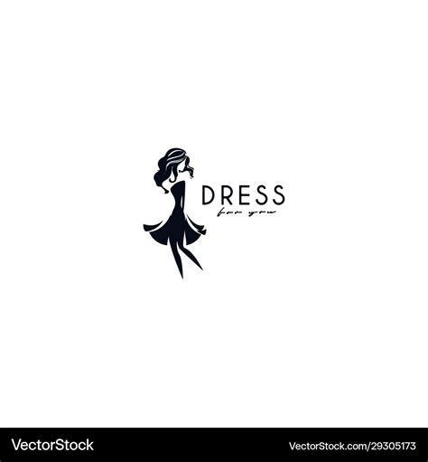 Fashion for girl logo design template concept Vector Image