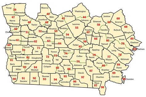 Counties In North Georgia Map - United States Map