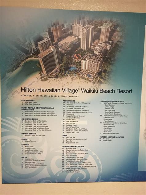 Hilton Hawaiian Village Waikiki Beach Resort Map