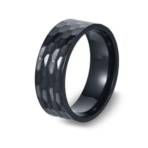 The Titan - Hammered Titanium Ring