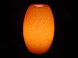 China Hand Blown Glass Lamp Shade in Orange-Color Frit Finishing (HB-255) - China glass lamp ...