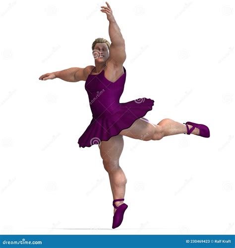 3D-illustration of a Male Ballet Dancer in a Cute Tutu Stock ...