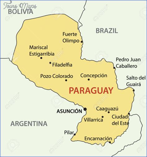 Paraguay Map - ToursMaps.com