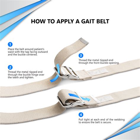 Navy Gait Belt Transfer Belts, Help Support Patient, Ambulate