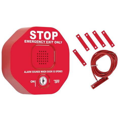 Safety Technology International Wireless Exit Stopper Multifunction Door Alarm System for Double ...