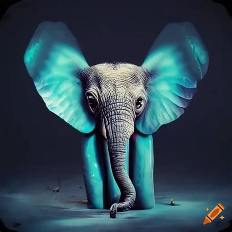 Elephant interaction with a mosquito
