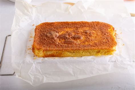 Homemade Citrus Sponge Cake. Orange Biscuit on White Table Stock Photo - Image of brunch, lemon ...