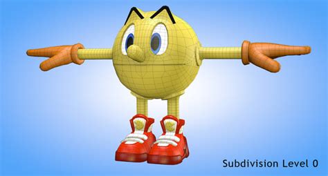 3d pac-man character model