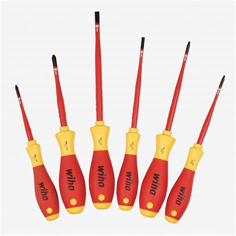 Wiha 32196 Insulated Slim Slotted/Phillips/Square 6pc Driver Set