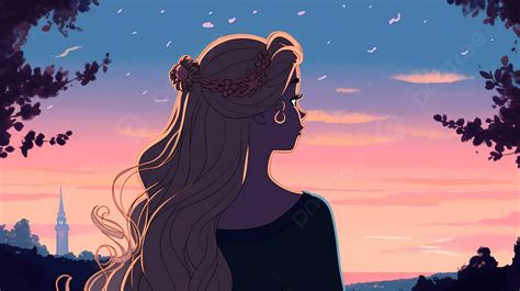 Picture Of A Beautiful Princess Looking Out Into The Sky Background, Disney Aesthetic Profile ...
