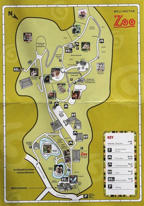 Wellington Zoo map c.2010 - ZooChat