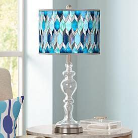 Blue Tiffany-Style Giclee Apothecary Clear Glass Table Lamp | Clear glass table lamp, Glass ...