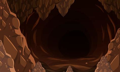 A dark stone cave 298133 Vector Art at Vecteezy