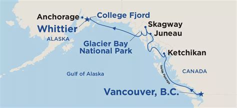 Alaska Cruise Ship Route Map