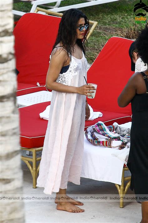 Priyanka Chopra in Bikini at her hotel pool in Miami Set 1