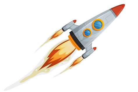 Comic Rocket Ship 277555 Vector Art at Vecteezy