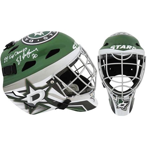 Ed Belfour Signed Stars Full-Size Hockey Goalie Mask Inscribed "99 Cup ...