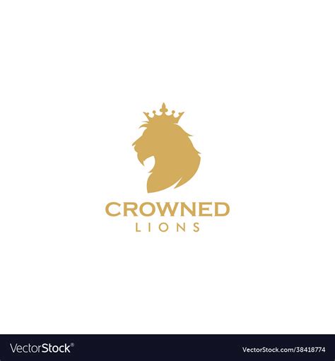 Crowned lion logo Royalty Free Vector Image - VectorStock