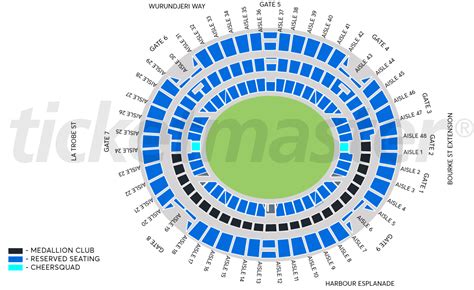 Marvel Stadium AFL Seating Map - Melbourne, Australia