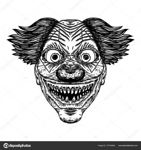 Evil scary smiling clown monster. — Stock Vector © goldenshrimp #175184994