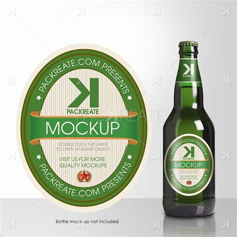 Packreate » Beer Bottle Label PSD Template