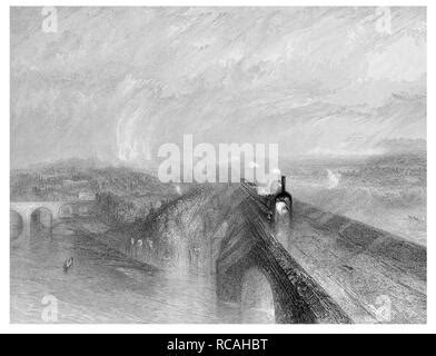 Painting by J M W Turner; "Rain, Steam, and Speed, The Great Western ...