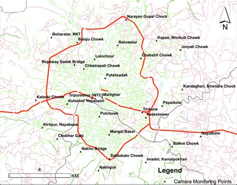 Map Of Nepal Showing Kathmandu Valley - Middle East Political Map