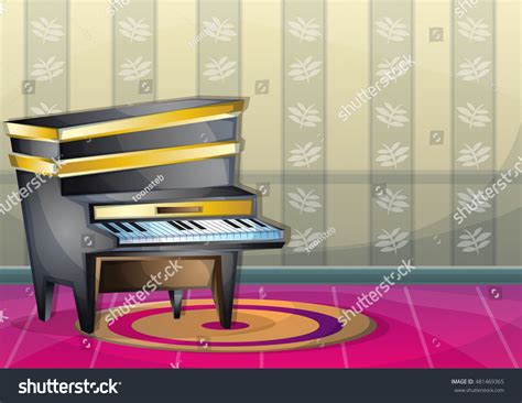 Cartoon Vector Illustration Interior Music Room Stock Vector (Royalty Free) 481469365 | Shutterstock