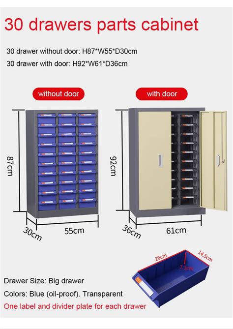 48 Drawers Electronic Component Parts Storage Plastic Drawer Cabinet ...