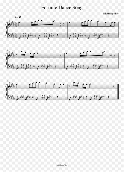 Fortnite [dance Song] Piano Tutorial - Fortnite Dance Sheet Music, HD Png Download - 850x1100 ...