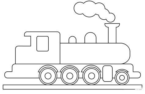 Steam Locomotive coloring page - ColouringPages