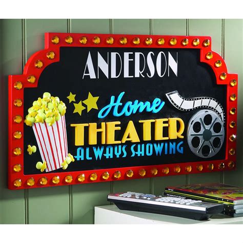 Personal Creations® Personalized 3D Home Theatre Sign - 192810, Coins, Collectibles & Displays ...