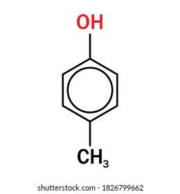 Chemical Structure Pcresol On White Background Stock Vector (Royalty Free) 1826799662 | Shutterstock