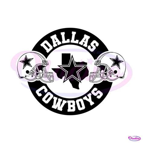 Dallas Cowboys Helmet Texas Map Svg Digital Download