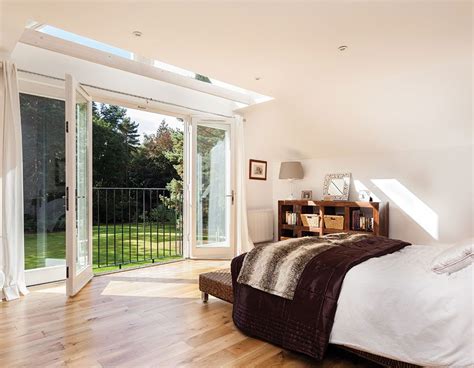 Timber French Doors Bedroom With Balcony | Caravan home, House interior ...