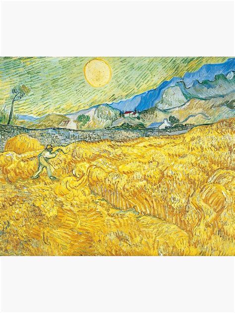 "Wheatfield with a Reaper, by Vincent Van Gogh" Shower Curtain for Sale ...