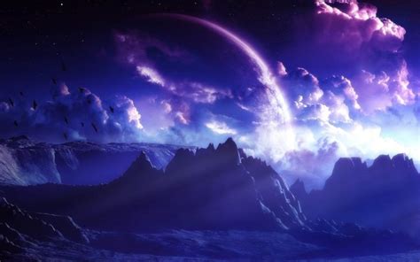 space art, Mountain, Clouds HD Wallpapers / Desktop and Mobile Images ...