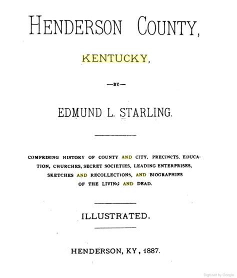 Ohio County, Kentucky History: Henderson County