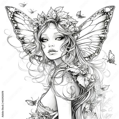 Ink drawing coloring page for adults, Beautiful and stunning beautiful ...