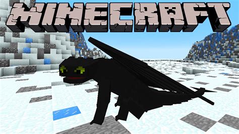 Minecraft - HOW TO TRAIN YOUR DRAGON 2 - TOOTHLESS MOD (Night Fury, Dragons, Berk) - YouTube